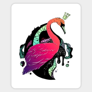 Blue Red Blend Swan Queen Sticker